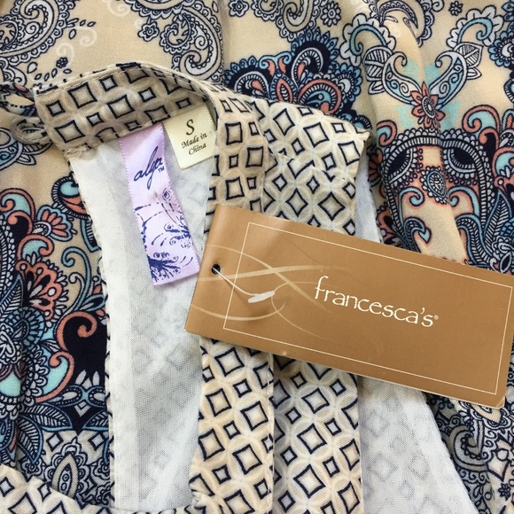 Francesca's Alya Paisley Boho Sleeveless Dress - Picture 14 of 14